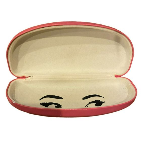 Kate Spade Pink Clam Shell Eyeglass Case Used 6" x 2 3/4" - Picture 2 of 4